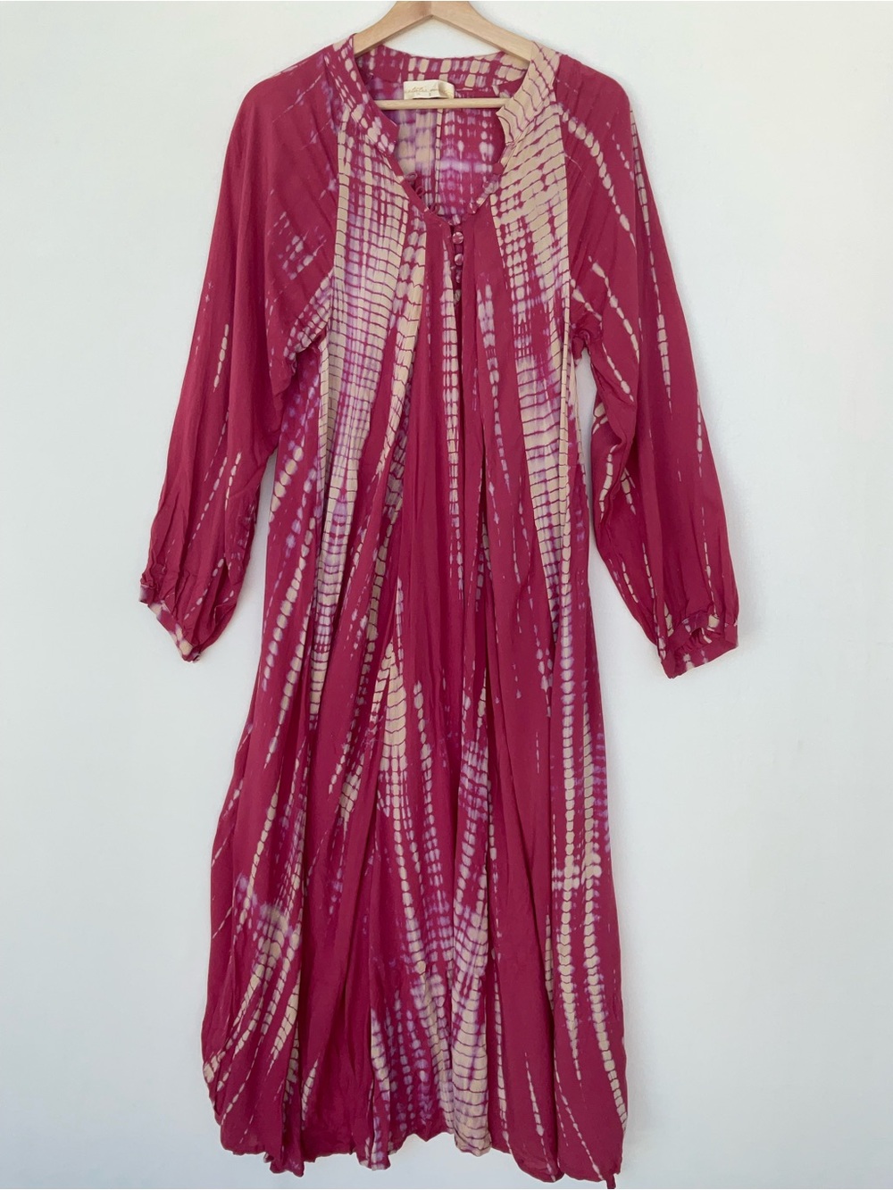 Natalie Martin Berry Pink Tie-Dye Midi Dress